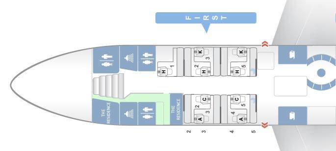 Какое место выбрать в первом классе Etihad на А380?