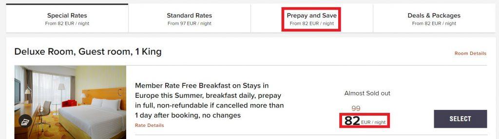 Только четыре дня: бесплатный завтрак + кэшбек 9% на отели Marriott