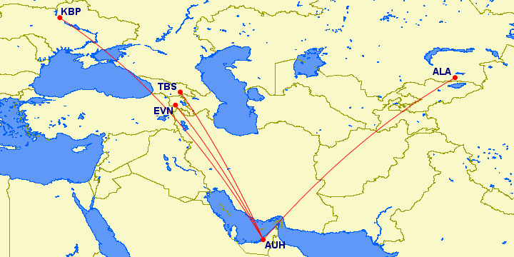 Первые направления Air Arabia Abu Dhabi