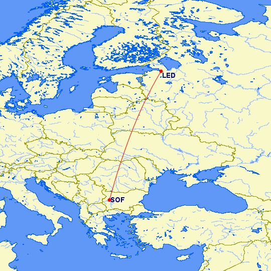 Летом Bulgaria Air будет летать из Софии в Питер