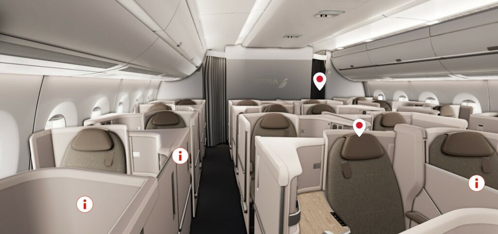 Новый бизнес-класс Iberia на Airbus A350